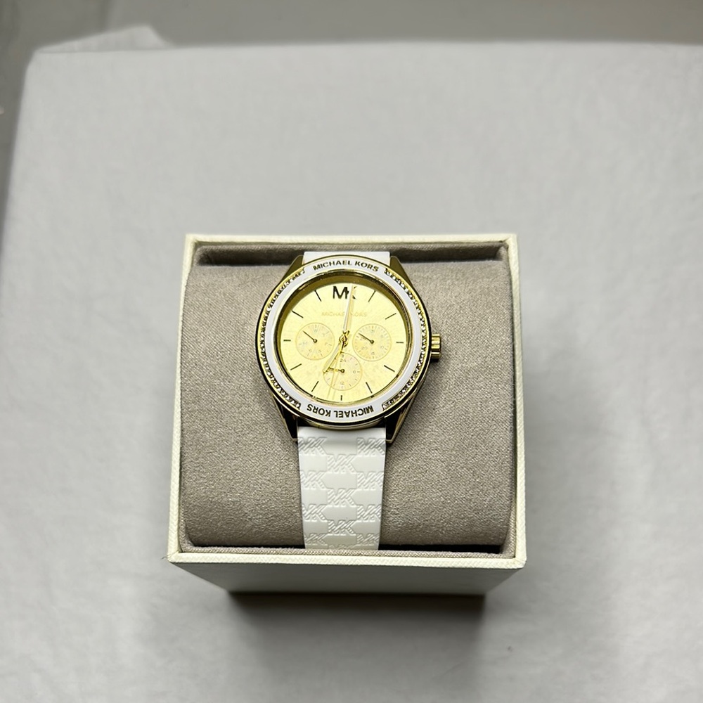 Michael Kors Gold and White Watch